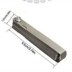 32 Blades Steel Feeler Gauge Metric/Imperial Measuring Tool