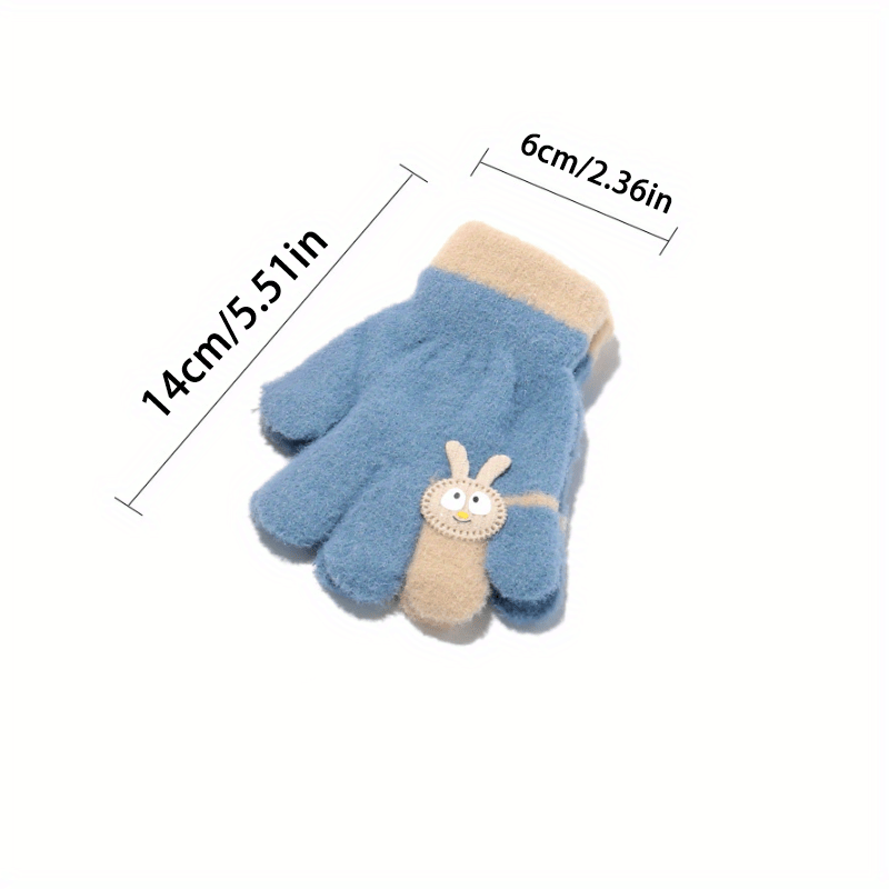 Baby Five Finger Knitted Gloves Warm Unisex Gloves