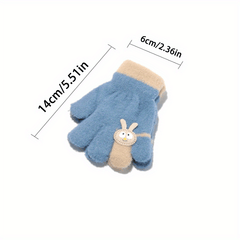 Baby Five Finger Knitted Gloves Warm Unisex Gloves