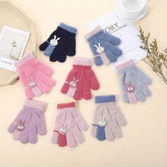 Baby Five Finger Knitted Gloves Warm Unisex Gloves