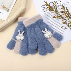 Baby Five Finger Knitted Gloves Warm Unisex Gloves