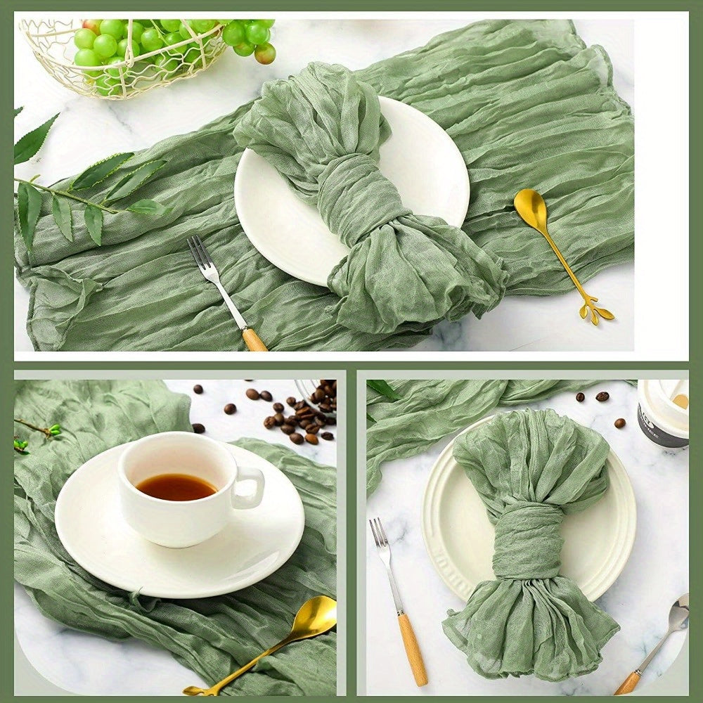 Bohemian Style Wrinkled Cloth Napkins Wedding Party Table Decorations Mat