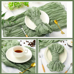 Bohemian Style Wrinkled Cloth Napkins Wedding Party Table Decorations Mat