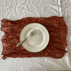 Bohemian Style Wrinkled Cloth Napkins Wedding Party Table Decorations Mat