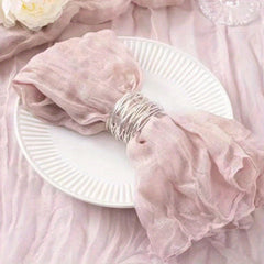 Bohemian Style Wrinkled Cloth Napkins Wedding Party Table Decorations Mat