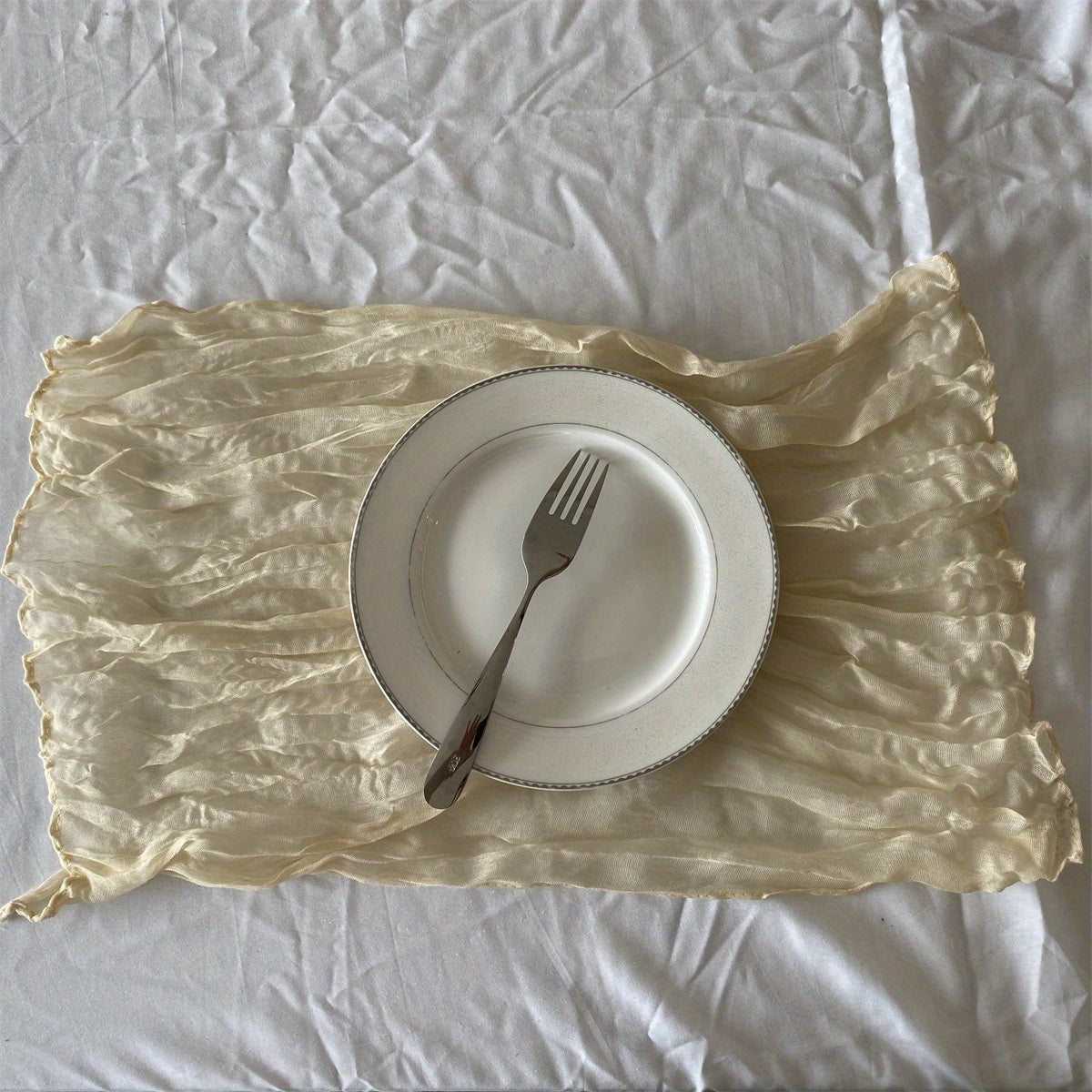 Bohemian Style Wrinkled Cloth Napkins Wedding Party Table Decorations Mat