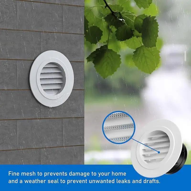 Circular Vent Louver Grille Cover for Fresh Air System