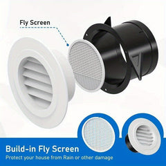 Circular Vent Louver Grille Cover for Fresh Air System