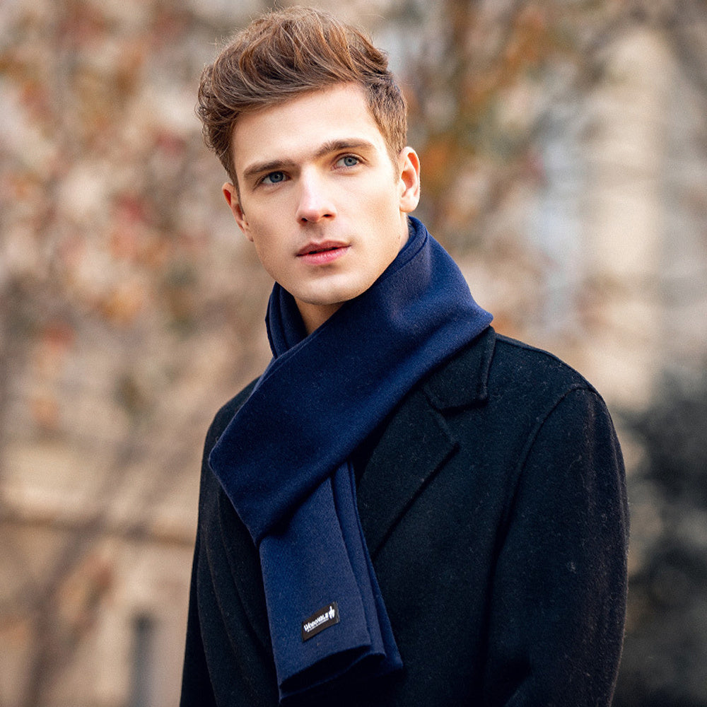 Men's Winter Solid Scarf Cold proof Gift Pack Warm And Skin friendly