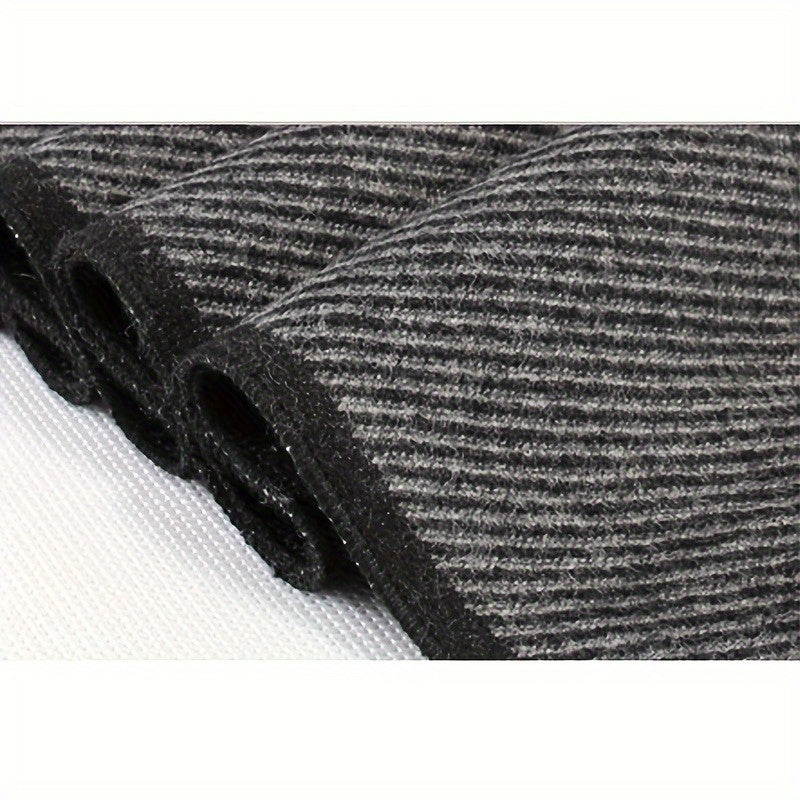 Winter Men's Jacquard Brushed Plaid Wool Scarf For Boys