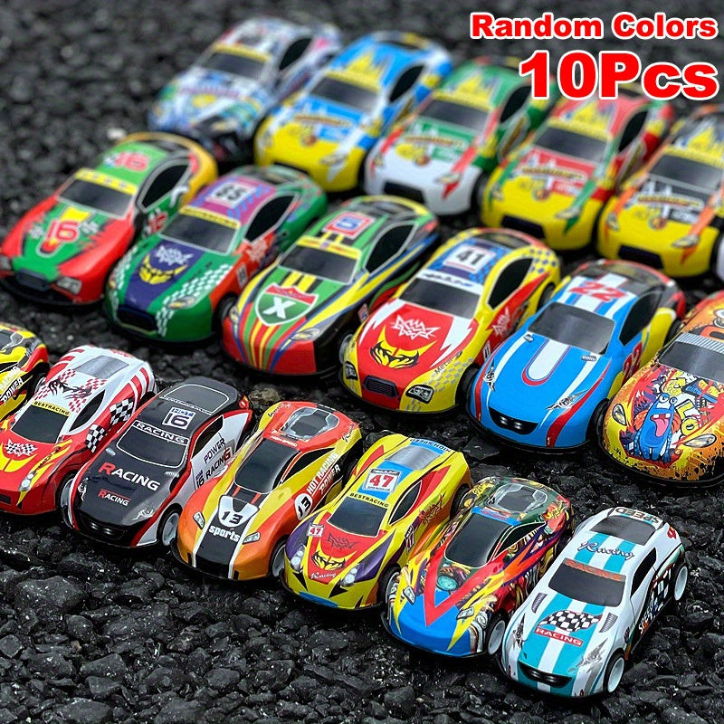 10pcs Pull Back Toy Cars Party Favors Mini Die Cast Race Cars Vehicles Bulk