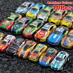 10pcs Pull Back Toy Cars Party Favors Mini Die Cast Race Cars Vehicles Bulk