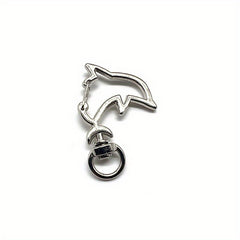 Metal Dolphin Shape Buckle DIY Rotatable Keychain Buckle
