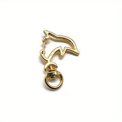Metal Dolphin Shape Buckle DIY Rotatable Keychain Buckle