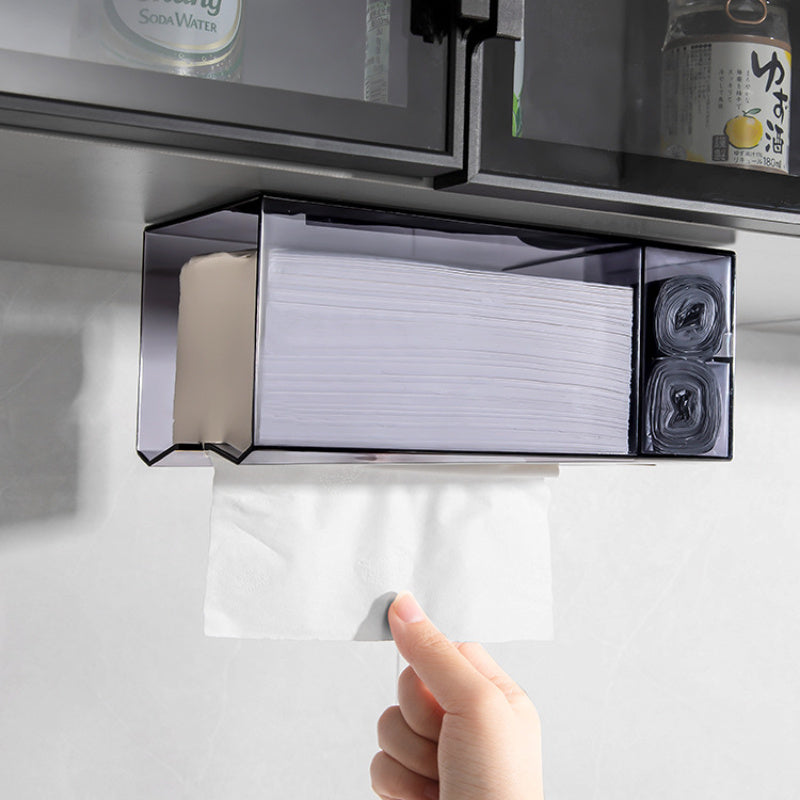 Paper Towels Storage Box Garbage Bags Organizer