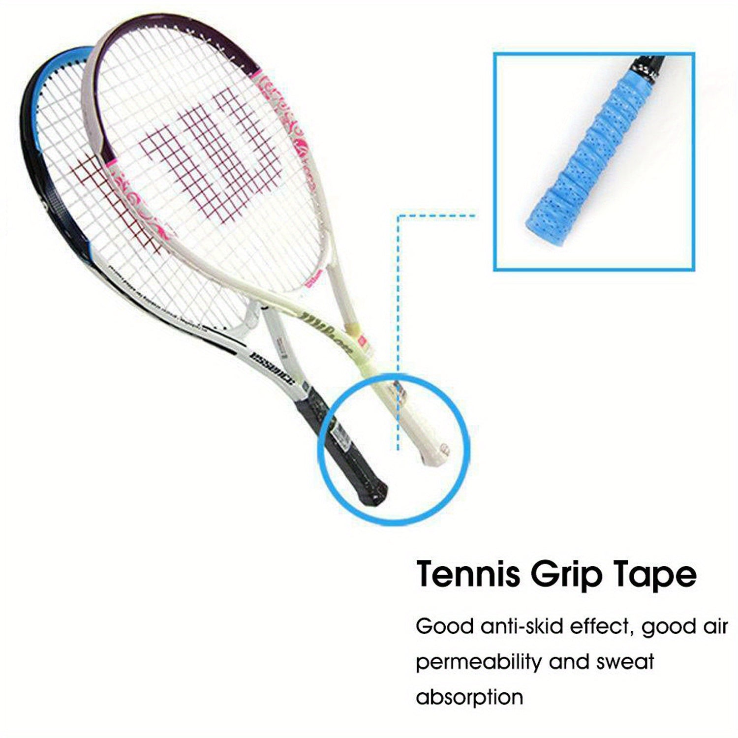 Absorbent Anti Slip Racket Grip for Tennis Badminton Pickleball