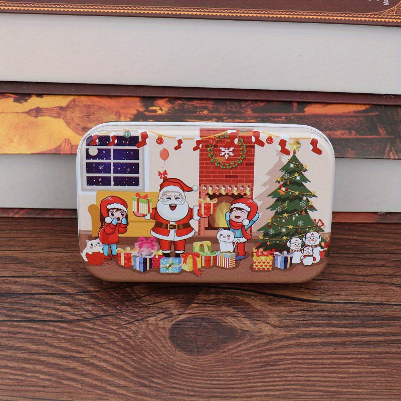 Iron Boxed Christmas Puzzle 60 Pieces Small Gift