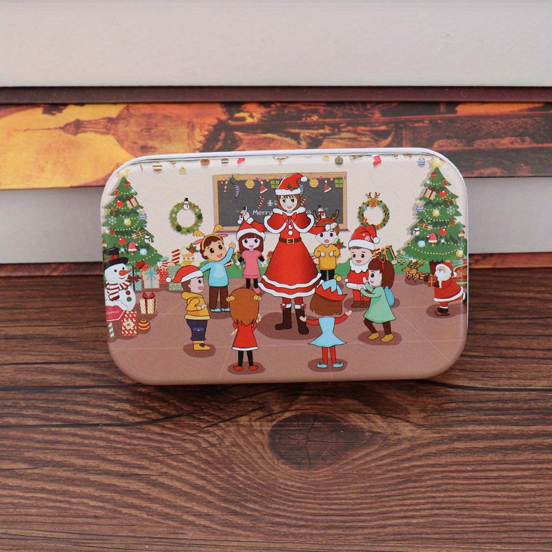 Iron Boxed Christmas Puzzle 60 Pieces Small Gift