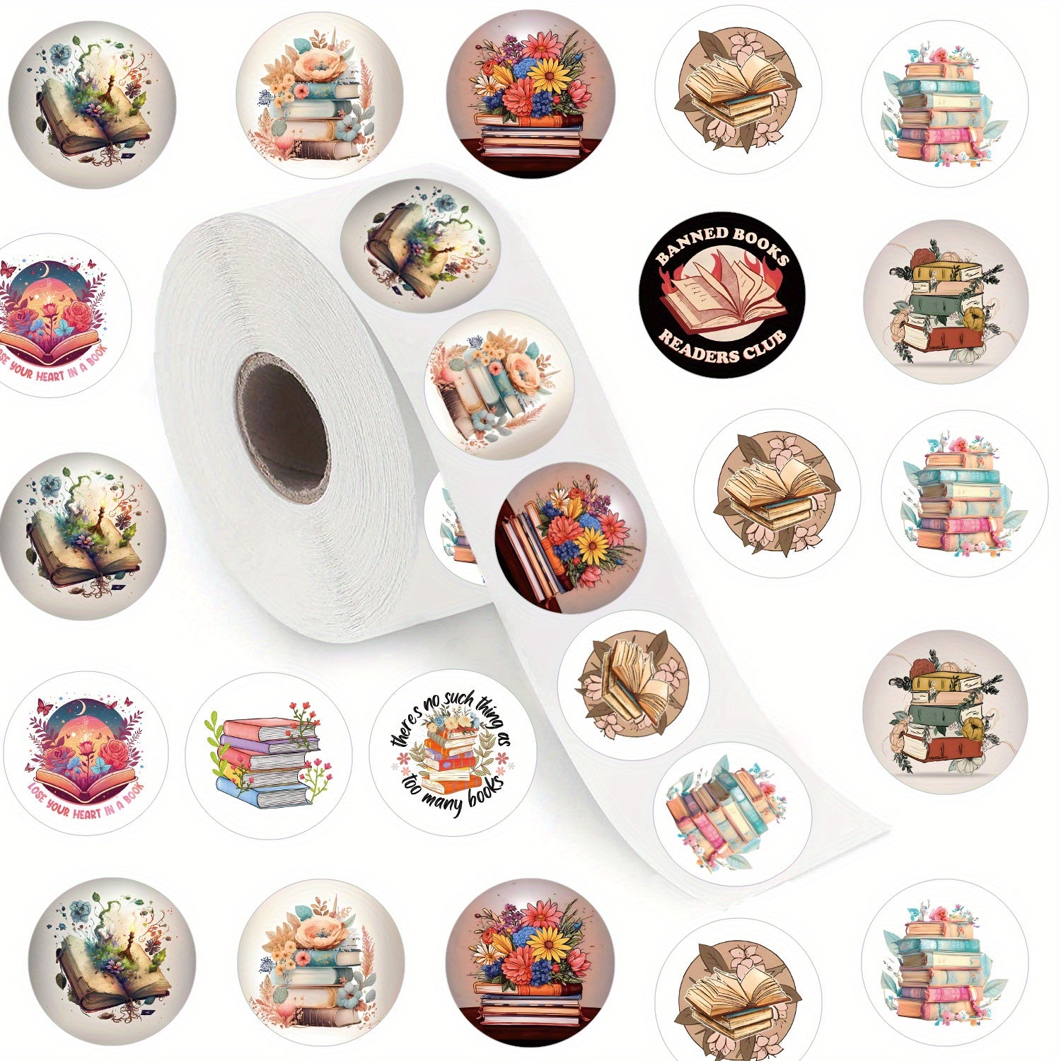 500pcs Book Fragrance Library Stickers Book Enthusiast Accessories