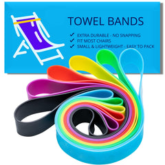 4pcs Silicone Towel Fixing Strap - Keep Towel Secure on Chairs, Beach, Pool