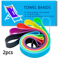 4pcs Silicone Towel Fixing Strap - Keep Towel Secure on Chairs, Beach, Pool