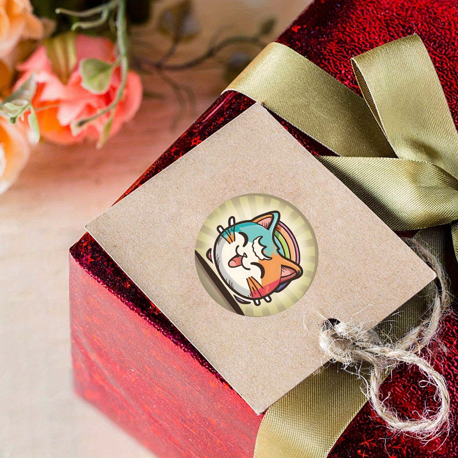 500pcs Cartoon Cat Waterproof Vinyl Stickers Birthday Party Decoration