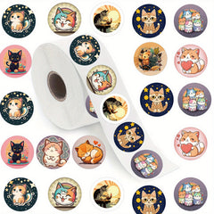 500pcs Cartoon Cat Waterproof Vinyl Stickers Birthday Party Decoration