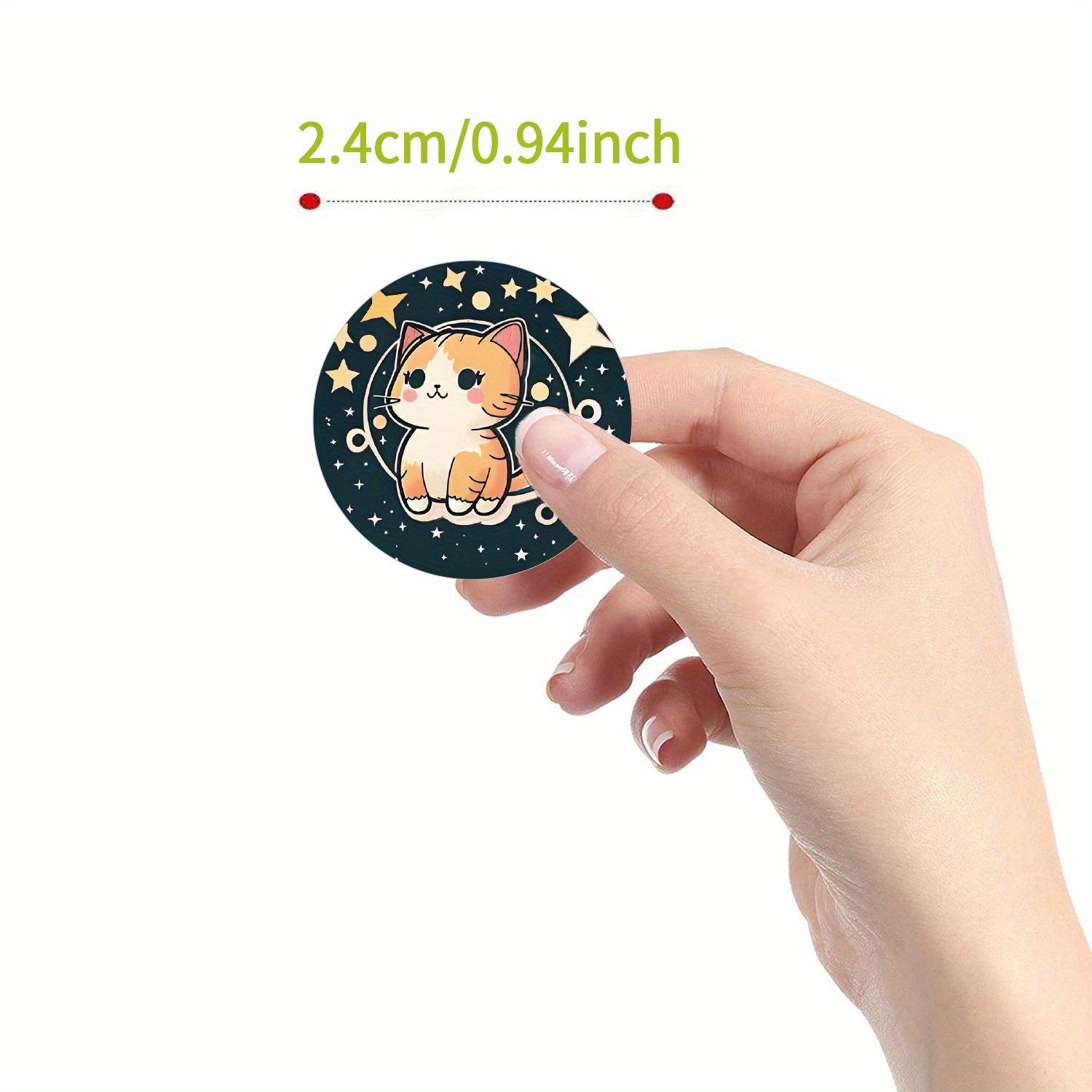 500pcs Cartoon Cat Waterproof Vinyl Stickers Birthday Party Decoration