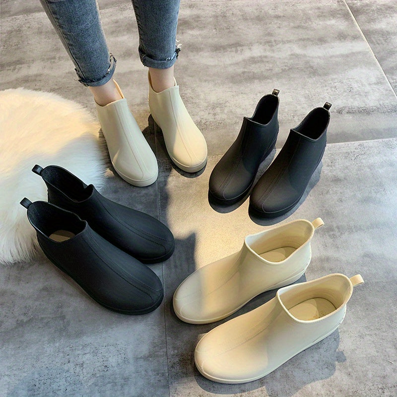 Waterproof Quick Drying Flat Rain Boots Non Slip Outdoor PVC