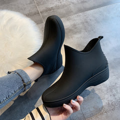 Waterproof Quick Drying Flat Rain Boots Non Slip Outdoor PVC