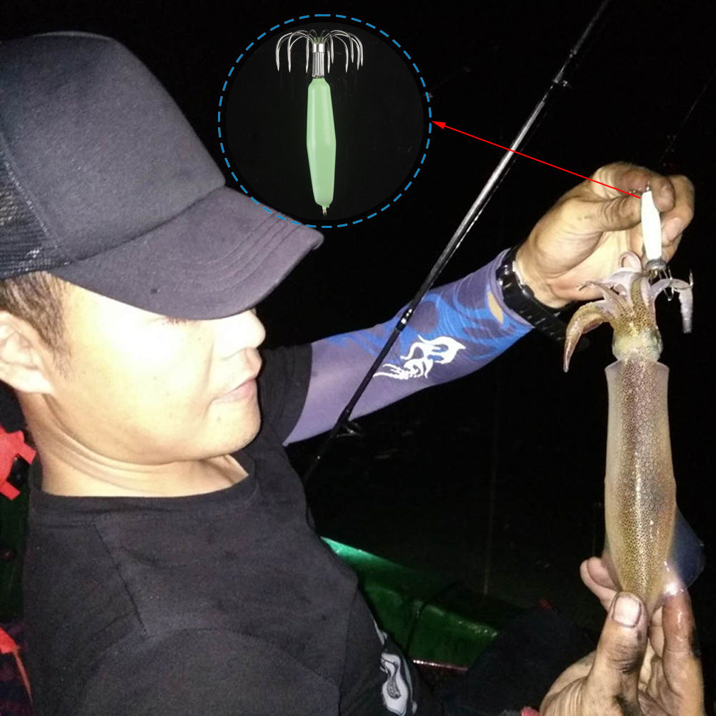 2pcs Barbless Squid Hook Stainless Steel Squid Jig Fishing Tackle