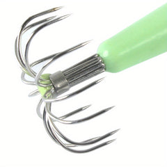 2pcs Barbless Squid Hook Stainless Steel Squid Jig Fishing Tackle