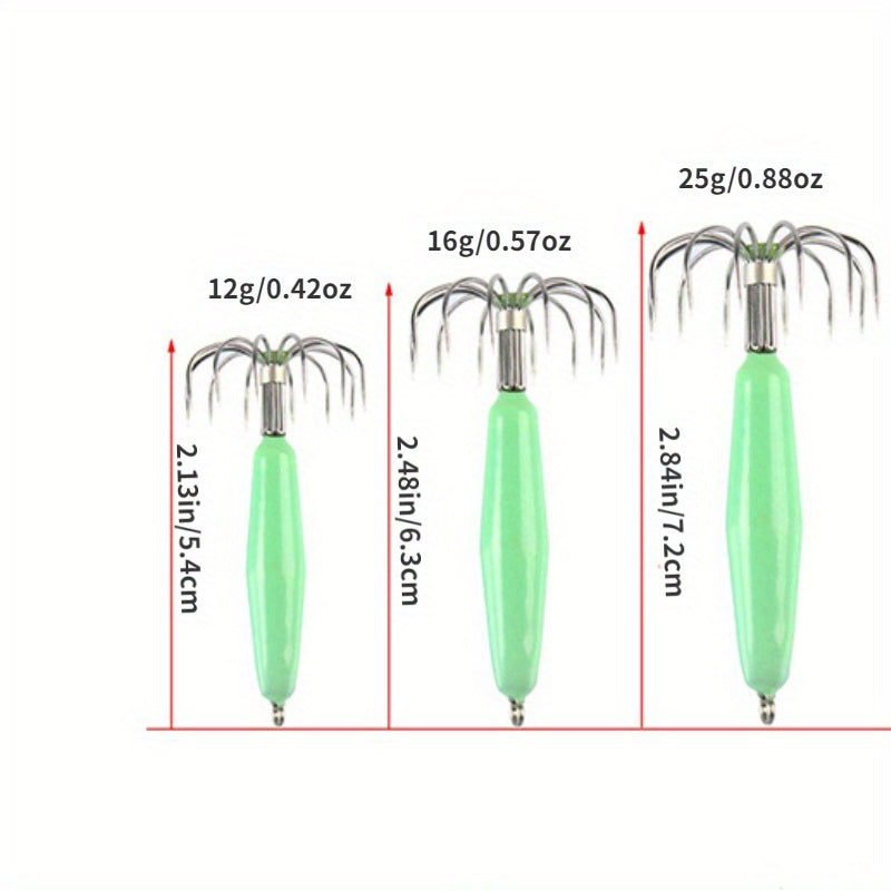 2pcs Barbless Squid Hook Stainless Steel Squid Jig Fishing Tackle