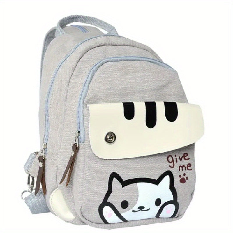 Cat Backpack Anime Game Canvas Bag