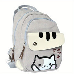 Cat Backpack Anime Game Canvas Bag