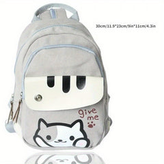 Cat Backpack Anime Game Canvas Bag