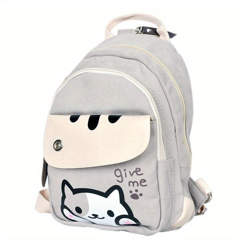 Cat Backpack Anime Game Canvas Bag