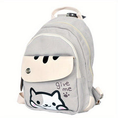 Cat Backpack Anime Game Canvas Bag