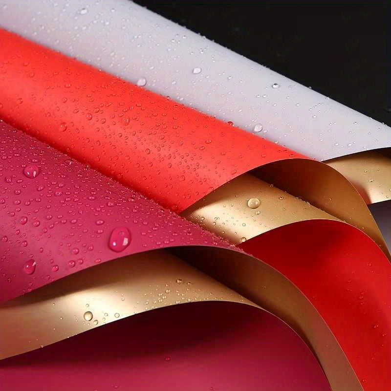 20 Sheets Double Sided Eucalyptus Golden Paper for Flower Bouquet Packaging