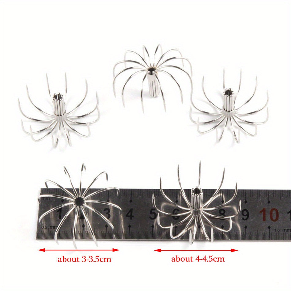3pcs Stainless Steel Squid Hooks Fishing Accessories