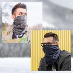 2pcs Winter Fleece Neck Gaiter Balaclava Windproof Face Mask