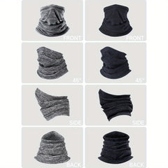 2pcs Winter Fleece Neck Gaiter Balaclava Windproof Face Mask