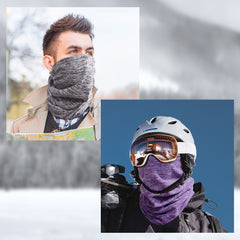 2pcs Winter Fleece Neck Gaiter Balaclava Windproof Face Mask