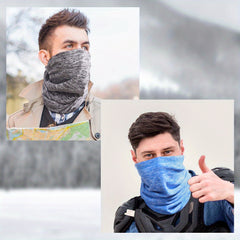2pcs Winter Fleece Neck Gaiter Balaclava Windproof Face Mask