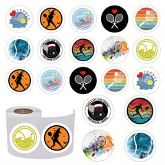 500pcs Tennis Sports Stickers Self-adhesive DIY Skateboard Guitar Water Cup