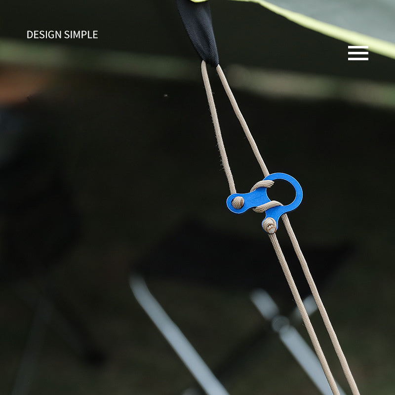 1pc 3 Hole Aluminum Knotting Buckle Quick Knot Camping Tent A