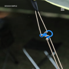 1pc 3 Hole Aluminum Knotting Buckle Quick Knot Camping Tent A