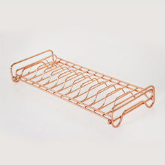 Japanese Iron Dish Rack Rose Golden Tableware And Dish Storage