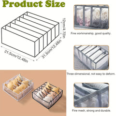Bra Drawer Organizers 6 Grids Underwear Wardrobe Divider