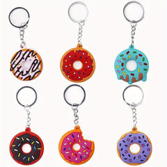 Sweet Donut Keychain Party Favors Food Pendant Keyrings